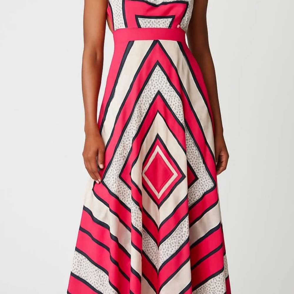 Eliza J Scarf print fit and flare dress
